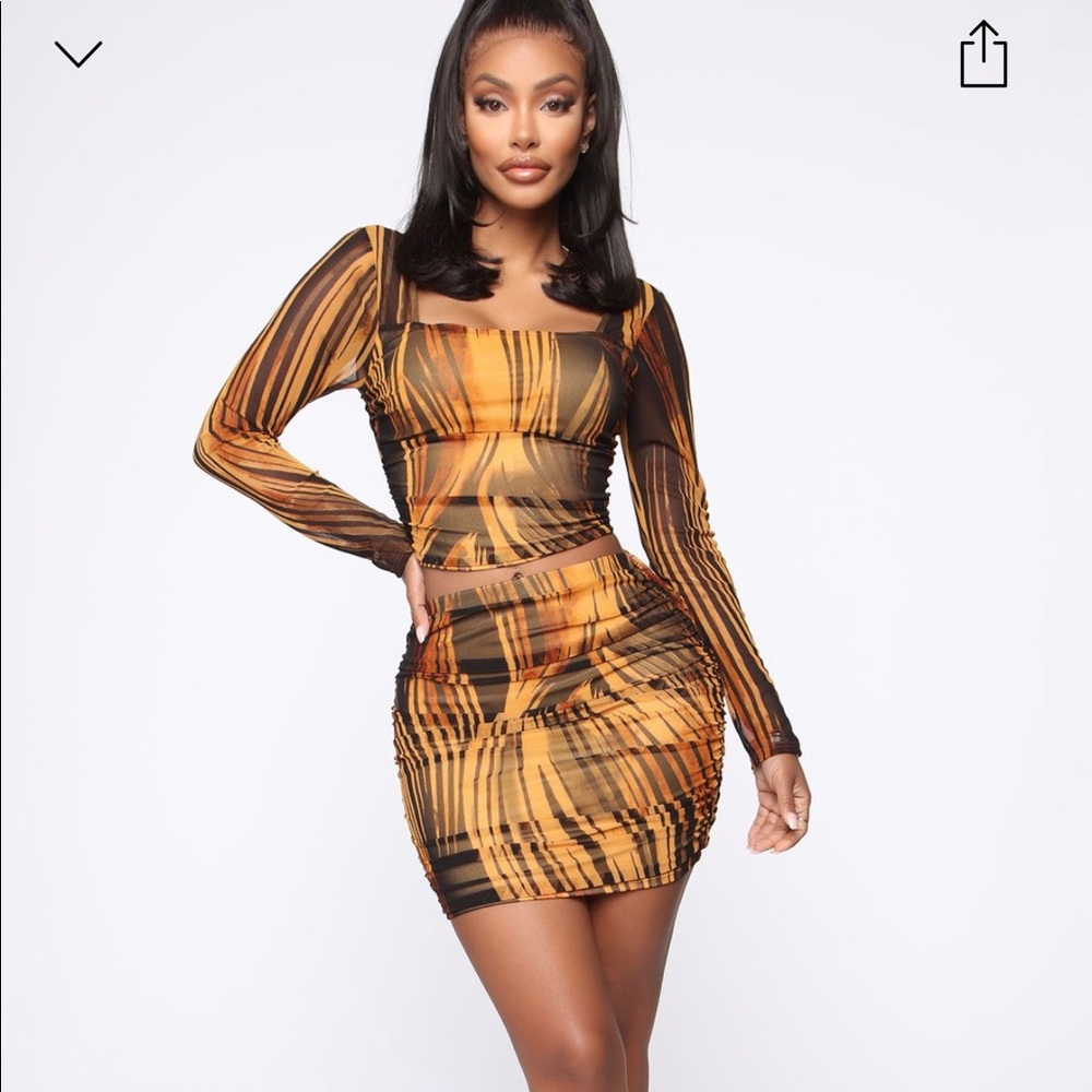 Fashion nova skirt set - black/combo